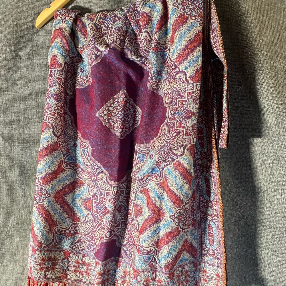 Colorful Paisley Patterned Scarf